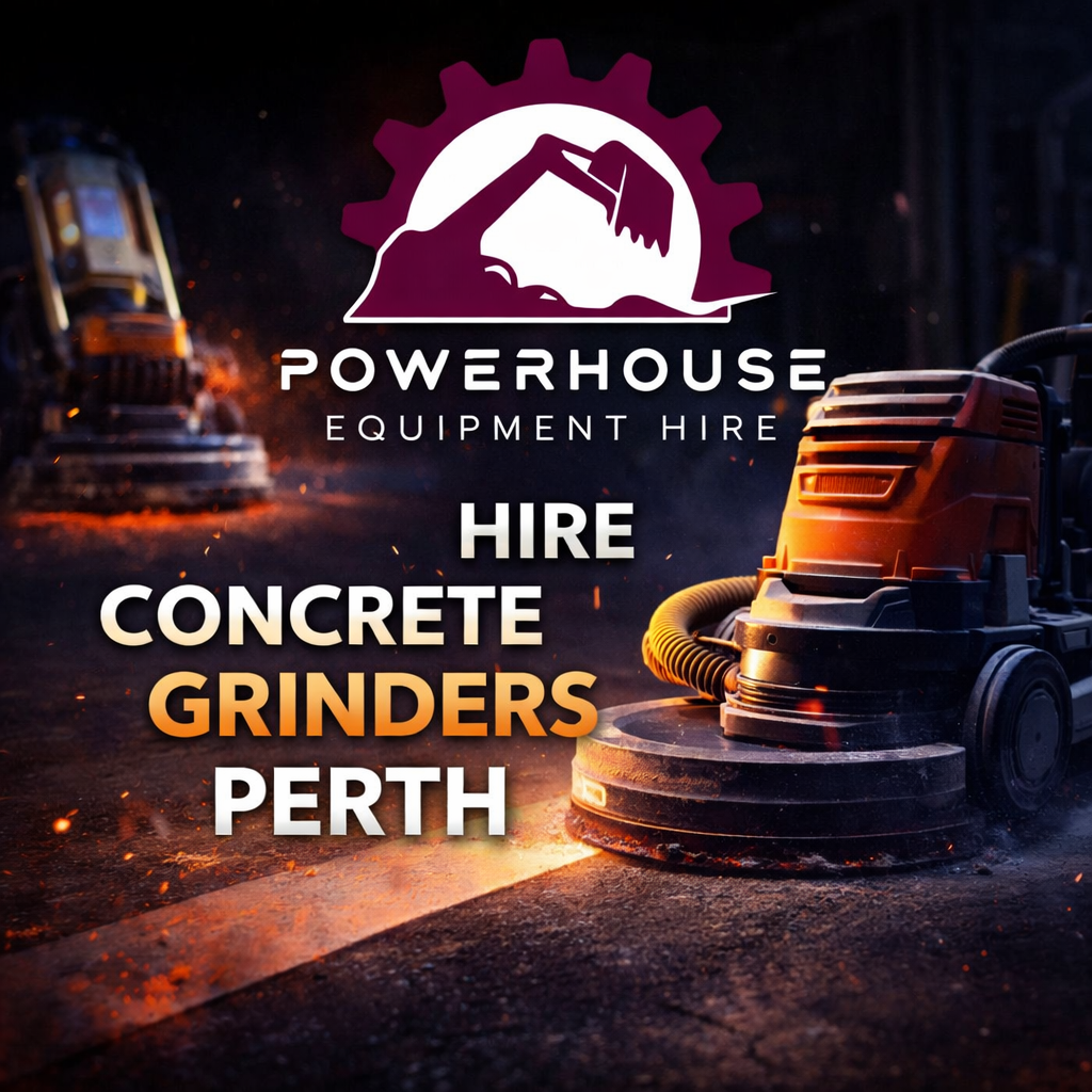 Concrete grinders Perth by PowerHouse Equipment Hire for floor preparation, tile glue removal and epoxy flooring