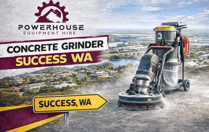 Concrete grinder hire in Success WA by PowerHouse Equipment Hire for floor preparation, tile glue removal and epoxy flooring
