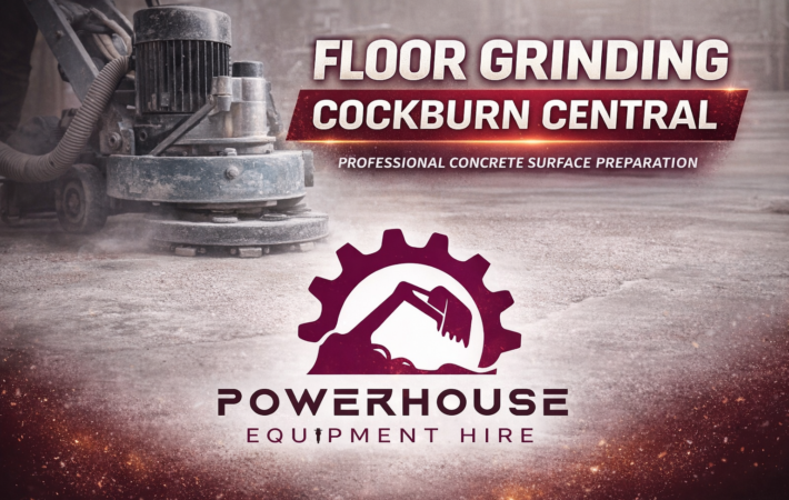 Floor grinding Cockburn Central by PowerHouse Equipment Hire for concrete surface preparation and epoxy flooring